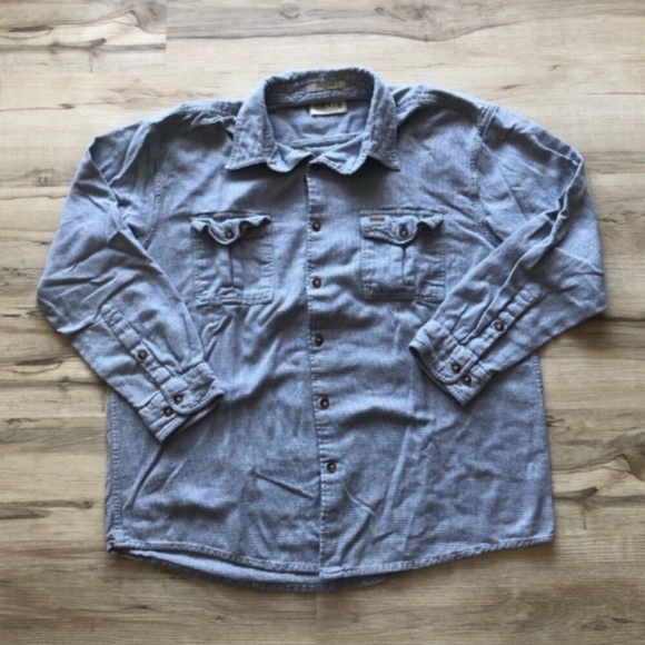 Orvis Houndstooth Men's Blue Button-Up Shirt - Picture 1 of 6